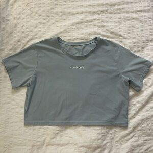 Alphalete Blue Jersey Crop Top